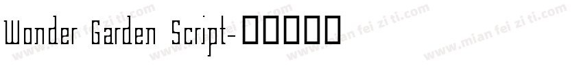 Wonder Garden Script字体转换